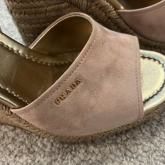 Prada Espadrilles wedges in pink suede - Picture 8 of 12